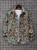 kkboxly  Allover Print Stylish Jacket For Fall Winter School