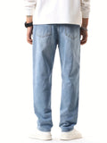 Loose Fit Distressed Jeans, Men's Casual Street Style Denim Pants For Summer Fall