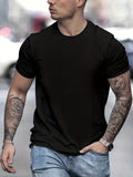 kkboxly  Plus Size Assorted Colors Basic Tees For Male, Oversized Causal T-shirts For Summer Fitness Leisurewear, Men Clothing