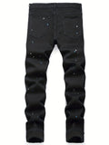kkboxly  Men's Jeans Ripped Straight Regular Denim Jeans With Pockets, Men's Outfits