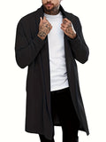 kkboxly  Plus Size Men's Solid Cardigan Fashion Casual Gown Spring Fall Winter Coat, Men's Clothing