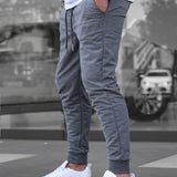 kkboxly kkboxly  Solid Color Men's Spring Summer Thin Drawstring Sweatpants With Pockets For Outdoor, Running Jogging