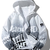 kkboxly  Men's Gradient Color Hooded Jacket Casual Versatile Zip Up Jacket With Full Letter Print Best Sellers