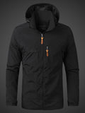 kkboxly  Men's Soft-Shell Varsity Jacket: Waterproof & Windproof Protection For Spring & Fall Outdoors!