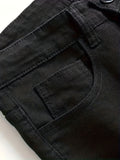 kkboxly  Slim Fit Classic Design Cotton Jeans, Men's Casual Street Style Solid Color Denim Pants For Spring Summer
