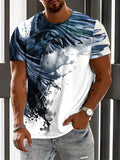 kkboxly Men's Eagle Print T-Shirt - Comfortable and Stylish Summer Tee