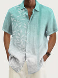 kkboxly  Men's Plus Size Hawaiian Floral Button Up Shirt - Comfortable and Stylish for Vacation, Beach, and Leisurewear