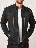 kkboxly  Chic Windbreaker Jacket, Men's Casual Stand Collar Cargo Jacket For Outdoor Activities