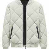 kkboxly  Warm Fleece Thickened Jacket, Men's Casual Baseball Collar Zip Up Jacket Coat For Fall Winter