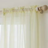 kkboxly 1pcs/set Pure Colour Sheer Voile Window Treatment With Rod Pocket Curtain Panels Suitable For Use In Kitchens, Bedrooms, And Living Rooms (white 52x84)