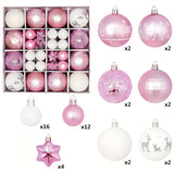 kkboxly 44pcs Vibrant Christmas Tree Ball Ornaments - Colorful Hanging Decoration for Home, Room, Window, and Party - 8 Styles to Choose From, Pendant Decor, Scene Decor, Holiday Gift Idea