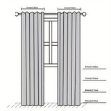 kkboxly 1pc 2-Layer Thermal Insulated Room Darkening Curtain - Blocks Sunlight, Provides Privacy, and Saves Energy for Living Room and Bedroom Home Decor