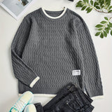 kkboxly  Men's Thermal Casual Knitted Pullover Sweater