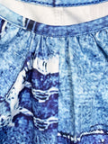 kkboxly  Denim Print Wide Leg Jumpsuit, Casual Sleeveless Jumpsuit For Spring & Summer, Women's Clothing