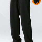 kkboxly  Plus Size Men's Casual Thickened Skin-friendly Comfortable Home Wear Straight Trousers