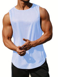 kkboxly  Men's Sleeveless Sports T-Shirt, Quick Drying Breathable Tank Top For Running Training Marathon