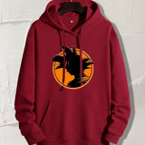 kkboxly  Cool Anime Boy Print Hoodie - Men's Casual Pullover Hooded Sweatshirt for Spring/Fall - Perfect Gift Idea