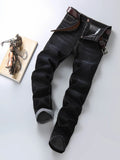 kkboxly  Men's Jeans Straight Leg Slim Fit Casual Jeans