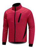 kkboxly  Men's Thickened Warm Jacket, Coat Windproof Waterproof Coldproof Mountain Bike Riding Suit, Winter Reflective Top