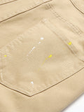 kkboxly  Graphic Pattern Ripped Denim Shorts, Men's Casual Street Style Mid Stretch Distressed Denim Shorts For Summer