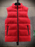 kkboxly  Men's Padded Down Vest, Sleeveless Puffer Jacket With Zip Pockets, For Winter, Sports Travel