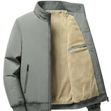 kkboxly Men's Fleece Winter Jacket With Zipped Pockets - Best Seller!