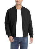 kkboxly  Classic Design Stylish Bomber Jacket, Men's Casual Solid Color Letterman Collar Zip Up Jacket For Spring Fall Outdoor