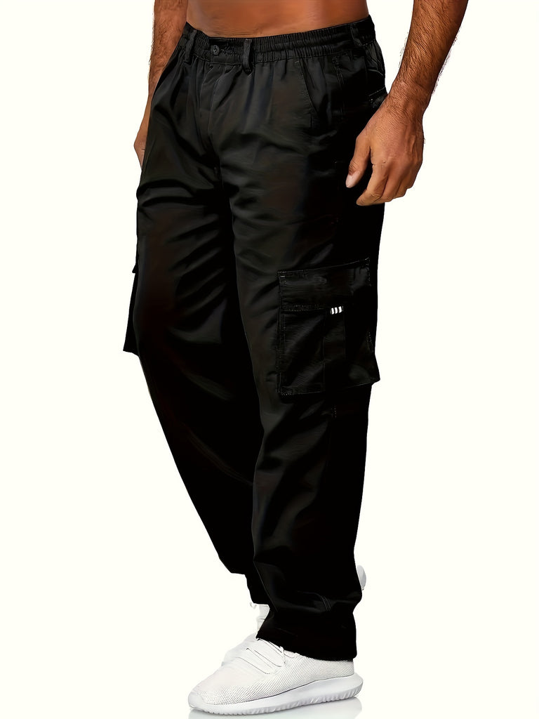 kkboxly Men's Multi Pocket Cargo Pants, Comfy Casual Pants Joggers