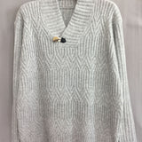 kkboxly  Plus Size Men's V-neck Pullover Long Sleeve Sweater