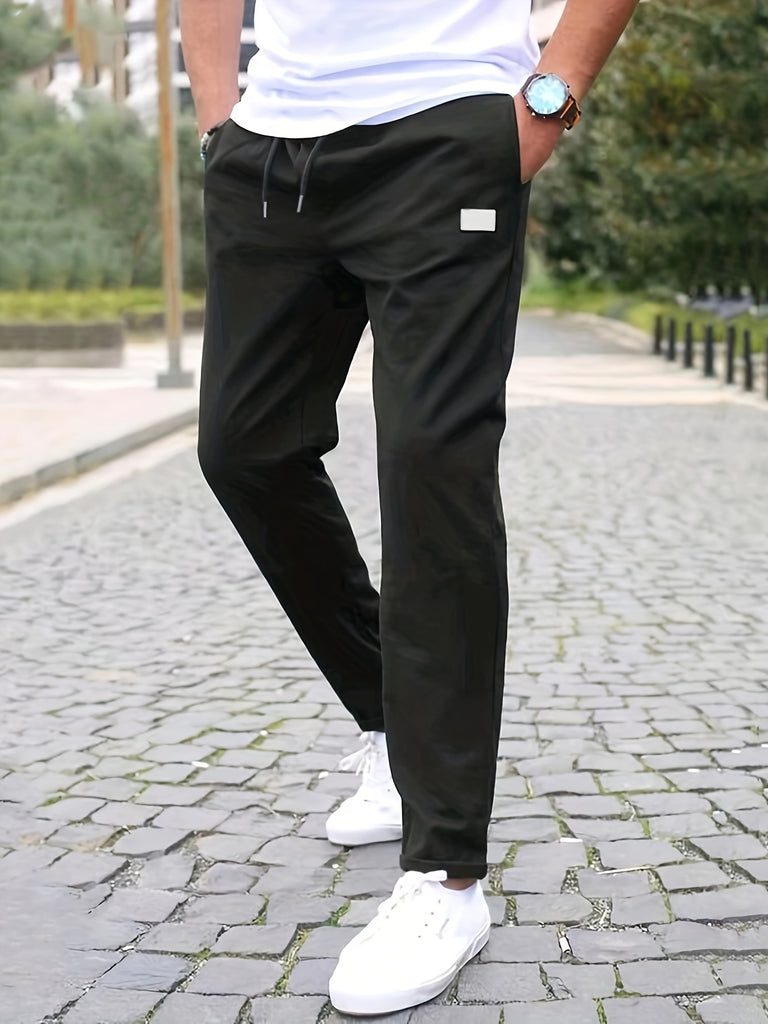kkboxly  Men's Casual Waist Drawstring Joggers, Chic Stretch Sports Pants