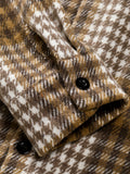 kkboxly  Classic Plaid Jackets For Men Dual Chest Pockets Button Up Lapel Stylish Coat Jackets For Men