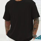 kkboxly  Plus Size Assorted Colors Basic Tees For Male, Oversized Causal T-shirts For Summer Fitness Leisurewear, Men Clothing