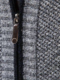 Plus Size Men's Solid Knit Cardigan For Spring Fall