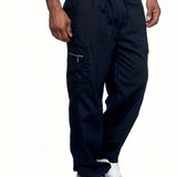 kkboxly  Men's Chic Multi Pockets Joggers, Casual Waist Drawstring Cargo Pants For All Seasons