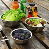 kkboxly 5pcs Stainless Steel Mixing Bowl Set With Measurements - Mirror Finish, Dishwasher Safe, Deep Sides For Salads & Kitchen Use