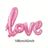 1pc, Romantic Love Letter Aluminum Foil Balloon for Weddings and Engagement Parties - Perfect for Background Wall Decor, Mall, Hotel, and Banquet - Ideal for Proposals and Wedding Blessings