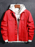 kkboxly Trendy Multi Pocket Denim Jacket, Men's Casual Street Style Lapel Denim Jacket For Spring Fall