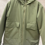 kkboxly  Men's Hooded Windbreaker Jacket, Casual Warm Waterproof Padded Jacket For Fall Winter Outdoor Activities