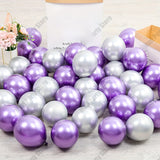 30pcs, Chrome Metallic Latex Balloons 5", Golden Silvery Metal Balloon, Birthday Party Inflate Globos Wedding Decor Supplies, Photo Balloon, Party Balloon, Party Decoration, Wedding Balloon, Wedding Decoration, Party Decorations Supplies