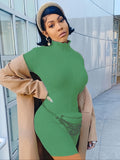 kkboxly  Stylish Ribbed Knit Zipper Jumpsuit, Casual Solid Long Sleeve Jumpsuit, Suit For Spring & Summer, Women's Clothing
