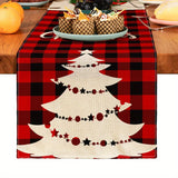 1pc Festive Christmas Linen Table Runner - Table Runners for Holiday Decor, Kitchen Dining Room Scene Decoration, Party Supplies, Gift Ideas, and Atmosphere Decoration