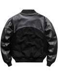 kkboxly  Men's Retro Embroidered Print Thick Baseball Jacket