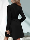kkboxly  Double Breasted Trench Coat, Elegant Solid Long Sleeve Outerwear, Women's Clothing
