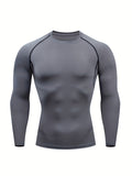 kkboxly  Men's Compression Shirts: Get Fit Fast With Long Sleeve Athletic Workout Tops!