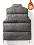 Men's Winter Vest, Lightweight Sleeveless Thermal Zip Up Tops For Men's Winter Outdoor