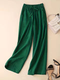 kkboxly  Drawstring Wide Leg Pants, Casual Loose Pants For Spring & Summer, Women's Clothing