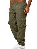Multi-pocket Men's Straight Leg Cargo, Trendy Comfy Trouser For Outdoor Activities