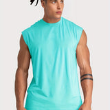 kkboxly  Men's Casual Round Neck Quick -drying Tank Top, Men's Tank Top For Summer Outdoor Gym Workout Bodybuilding Fitness, Gift For Men