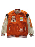 kkboxly  Loose Oversize  Vintage Baseball Jacket With Embroidered Letters Print For Men Loose Oversize Jacket Gifts Best Sellers