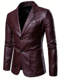 kkboxly  Waterproof and Windproof Men's Faux Leather Cycling Jacket - Stylish and Comfortable Slim Fit Outdoor Clothing